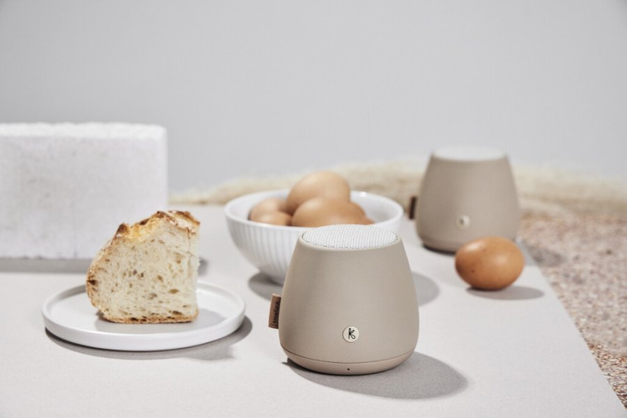 Kreafunk aJAZZ Stone Care Hjtaler 10x9 cm, Ivory Sand