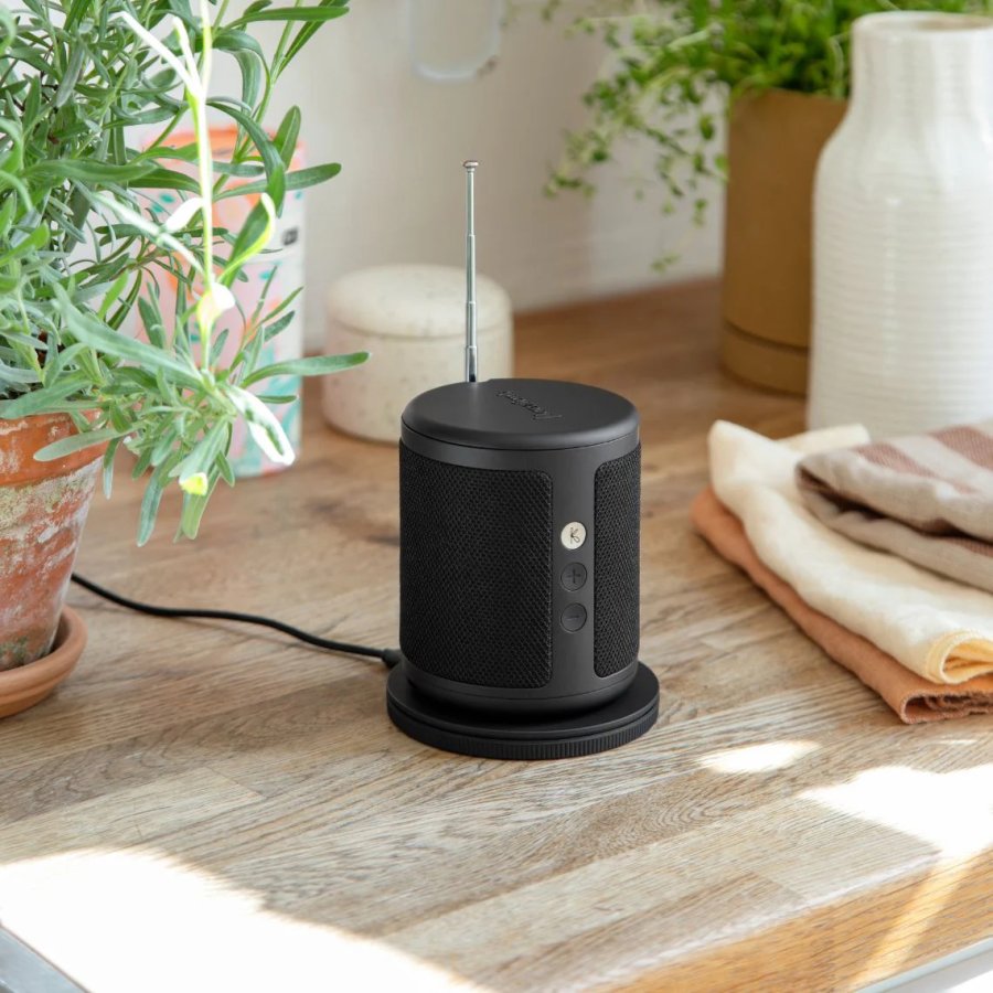 Kreafunk Dabbie DAB+ Radio mit Bluetooth H10,5 cm, Schwarz