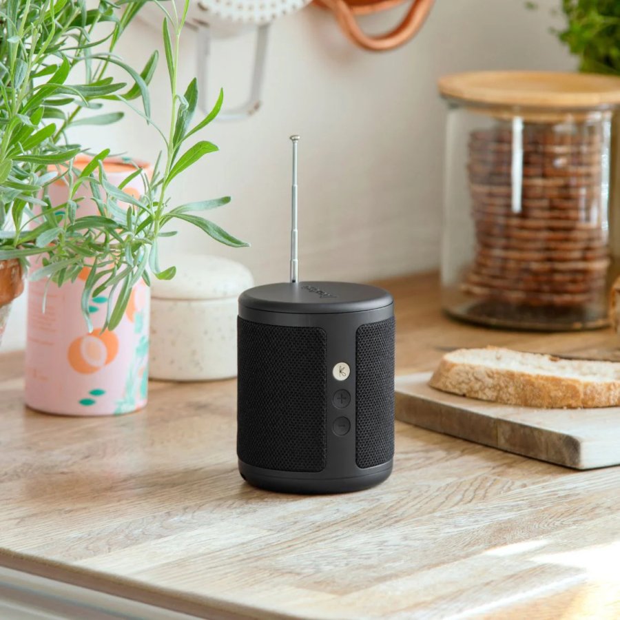 Kreafunk Dabbie DAB+ Radio mit Bluetooth H10,5 cm, Schwarz