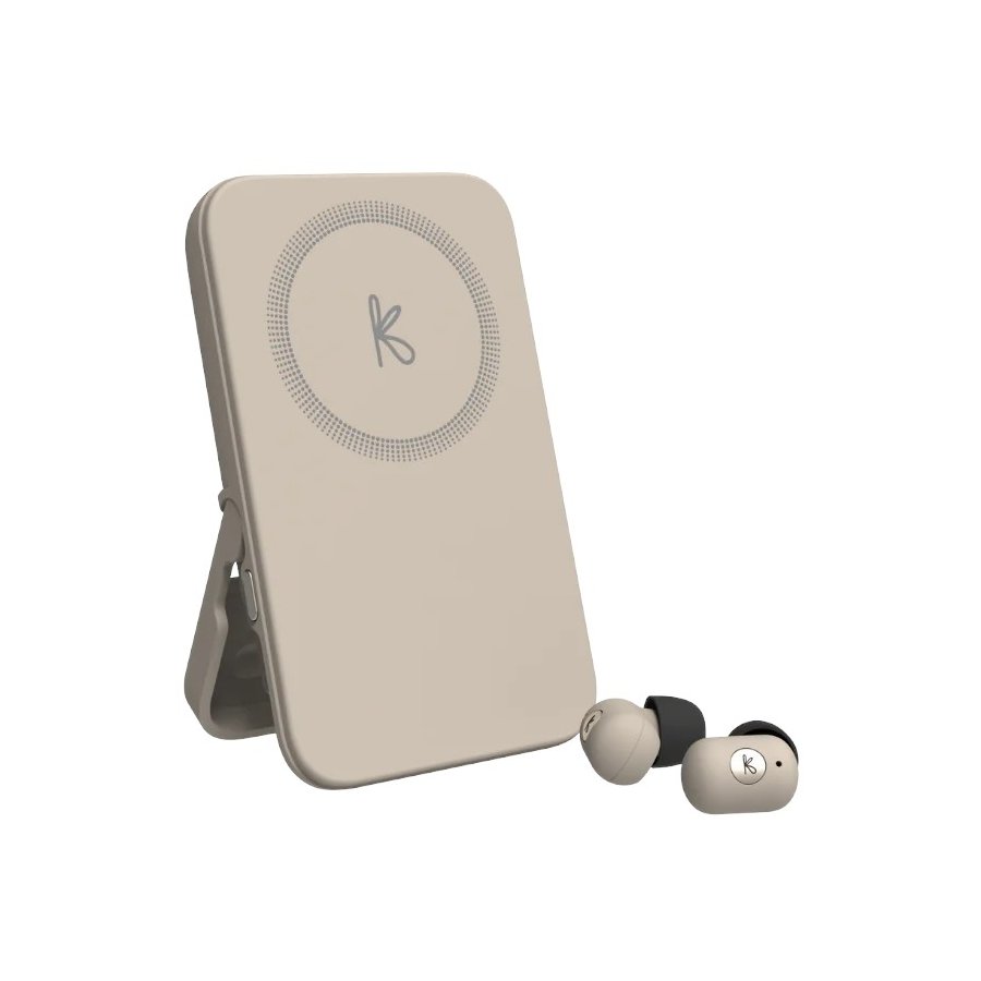 Kreafunk toCHARGE GO Power Bank m. Earbuds H11 cm, Ivory Sand