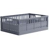 made crate Maxi Faltbox 34x48 cm, Blaugrau