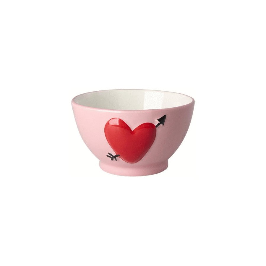 RICE Sk�l Hjerte �14,5 cm, Pink
