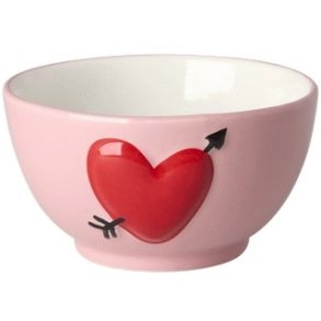RICE Sk�l Hjerte �12 cm, Pink