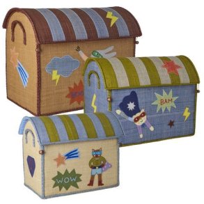 RICE KIDS Hero Opbevaringshus 3 stk, Natur