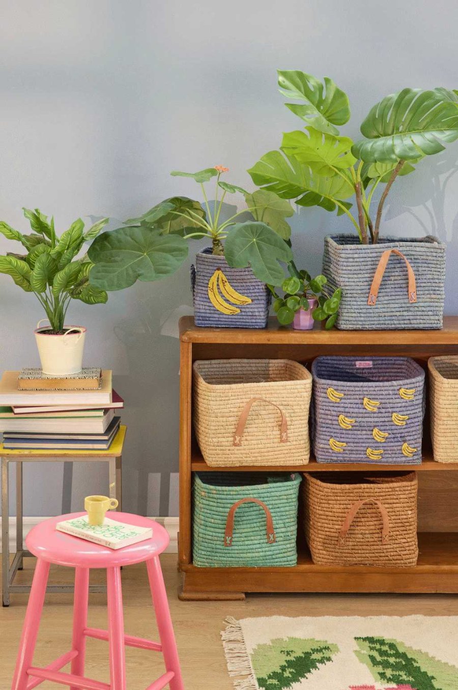 RICE Kurv H25 cm, Bananer