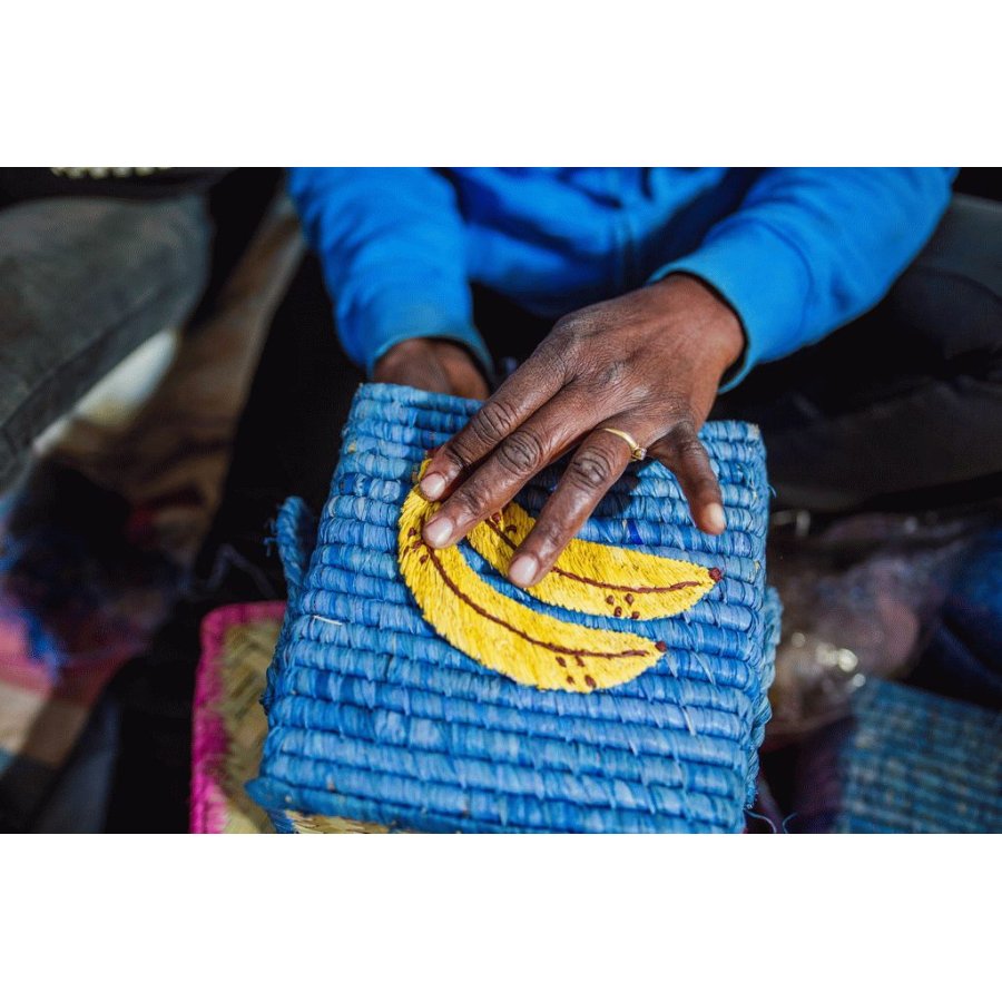 RICE Kurv H20 cm, Bananer