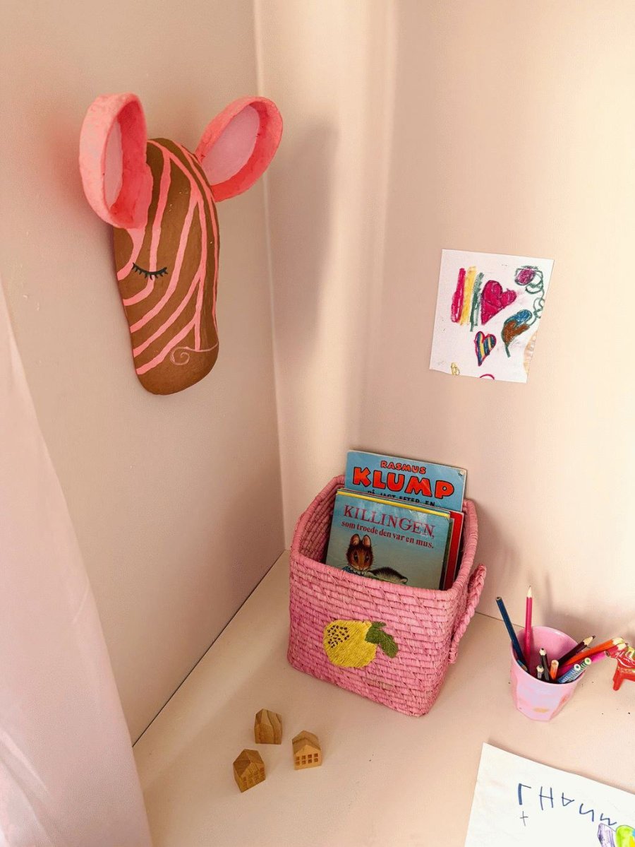 RICE Kurv H20 cm, Citron