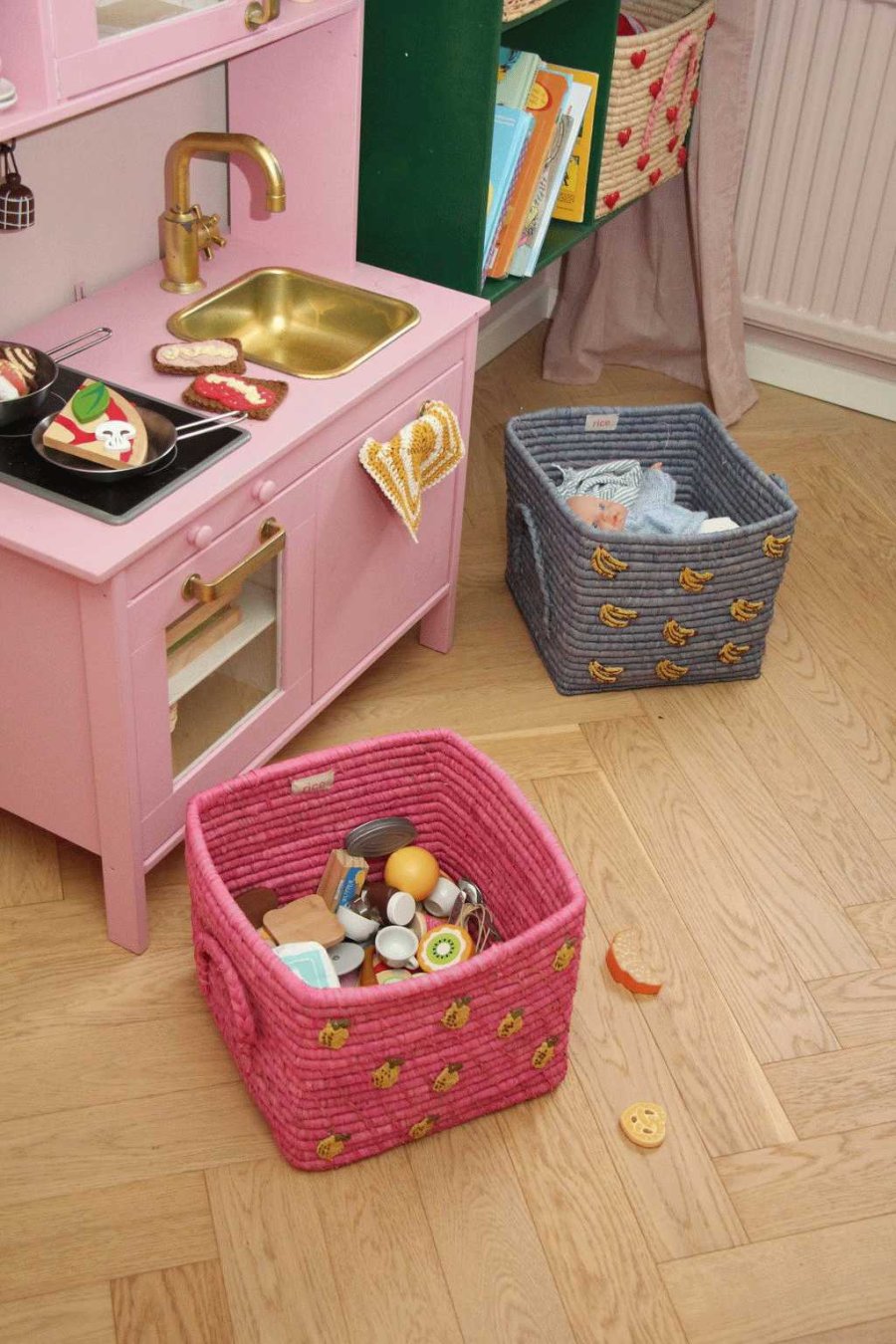 RICE Kurv H25 cm, Citron