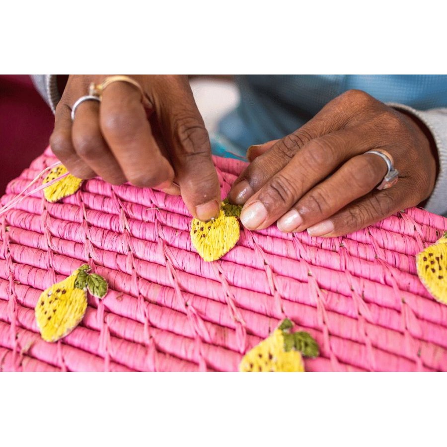 RICE Kurv H25 cm, Citron