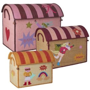 RICE KIDS Hero Opbevaringshus 3 stk, Natur