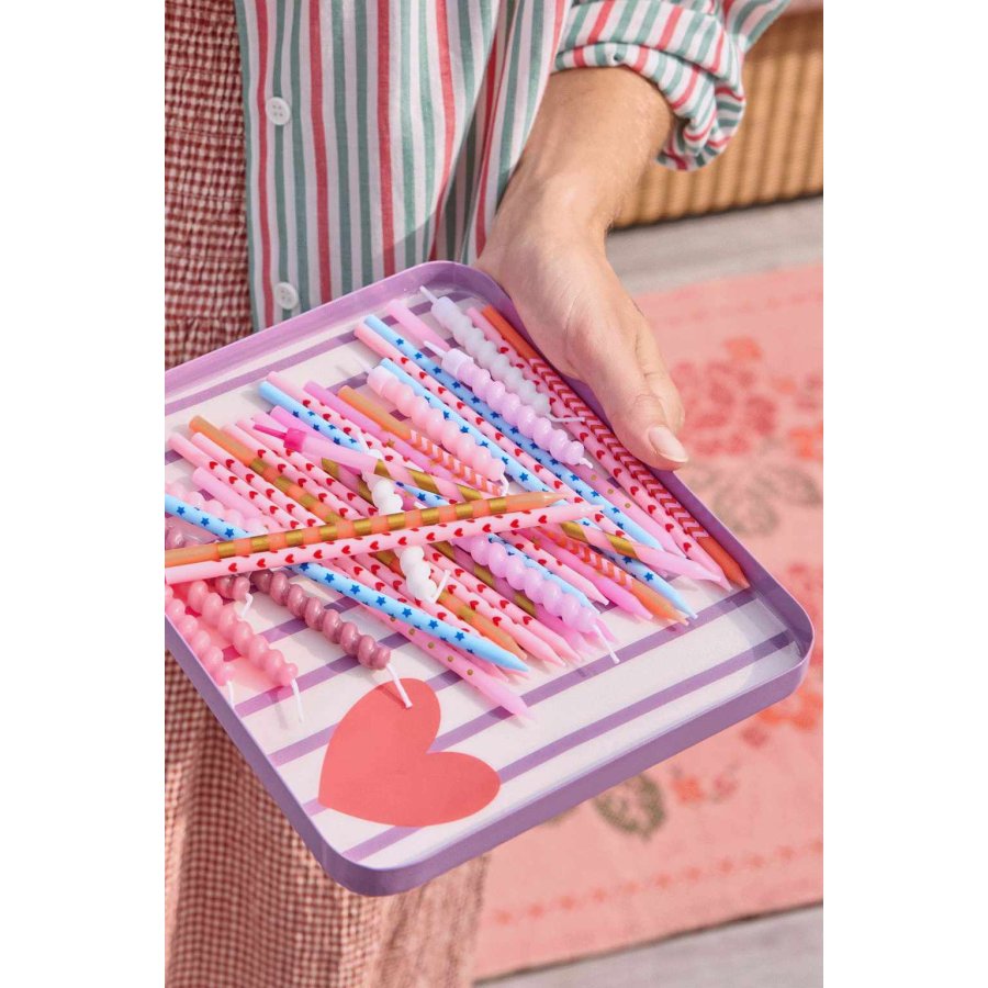 RICE Bakke 21,5 cm, Lilla/Hvid