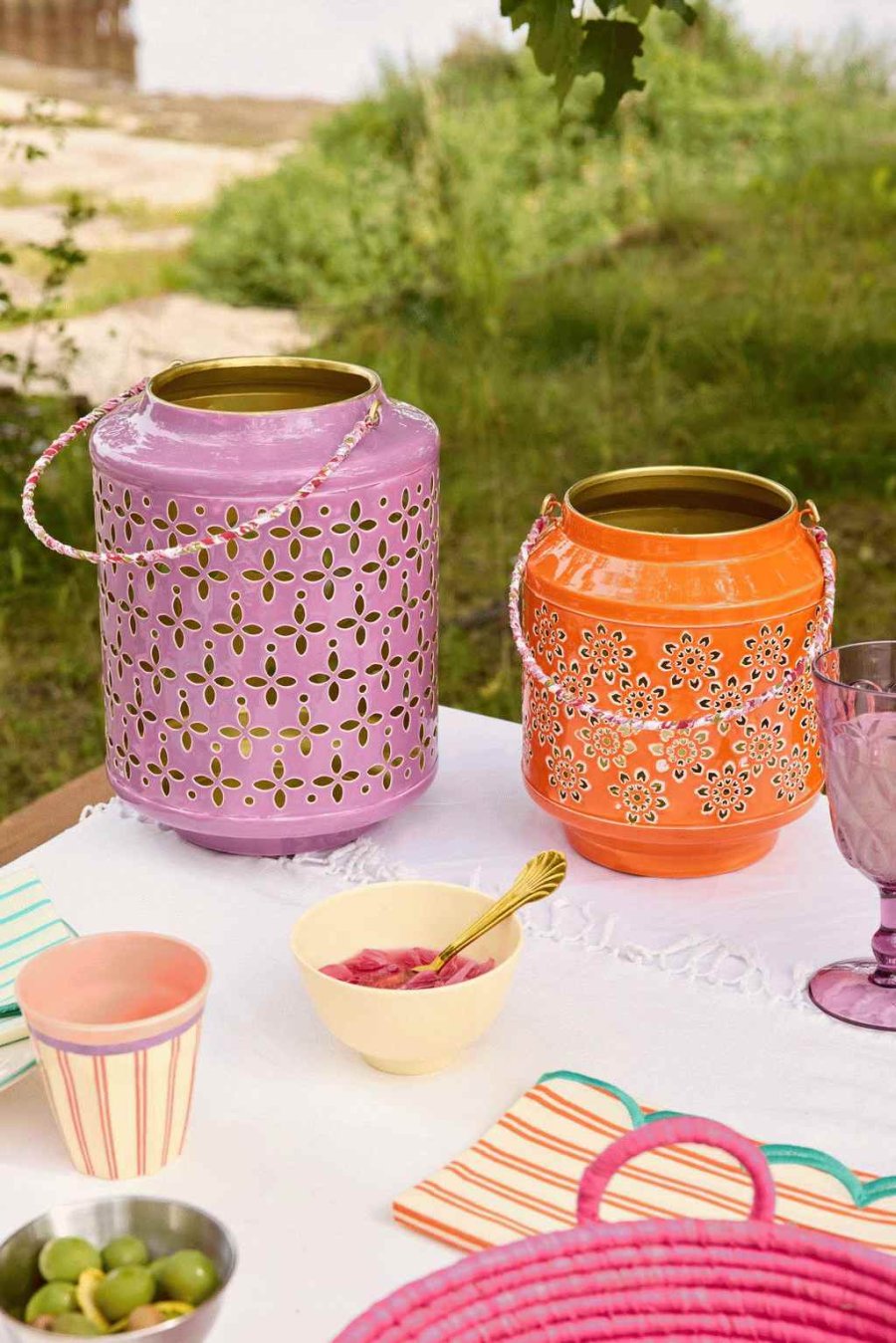 RICE Lanterne H20,5, Orange