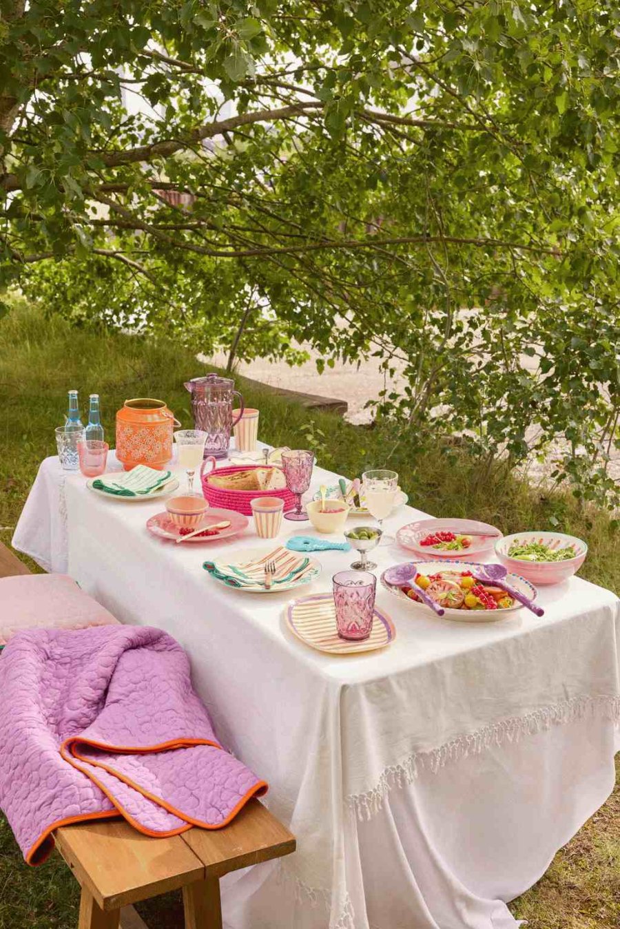 RICE Vatt�ppe 130x180 cm, Lilla