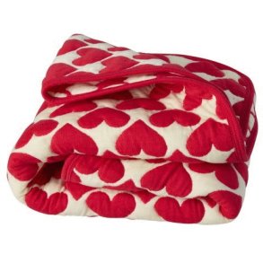 RICE KIDS Vatt�ppe 75x95 cm, R�d/Creme