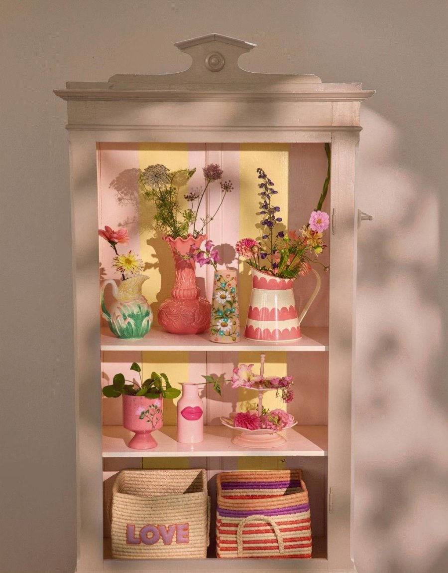 RICE Vase H18 cm, Pink