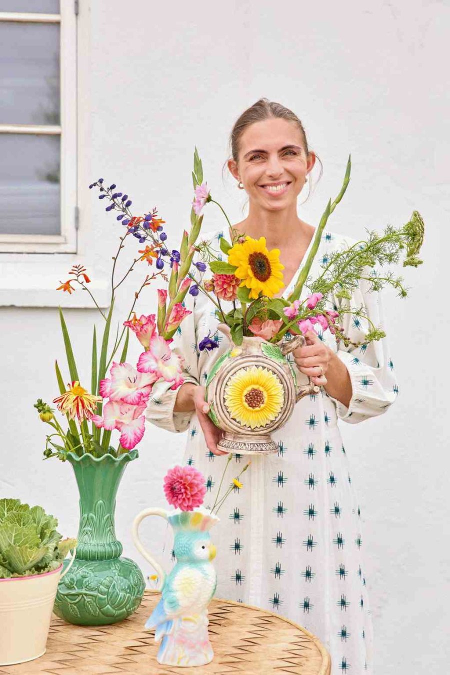 RICE Vase H25,5, Creme