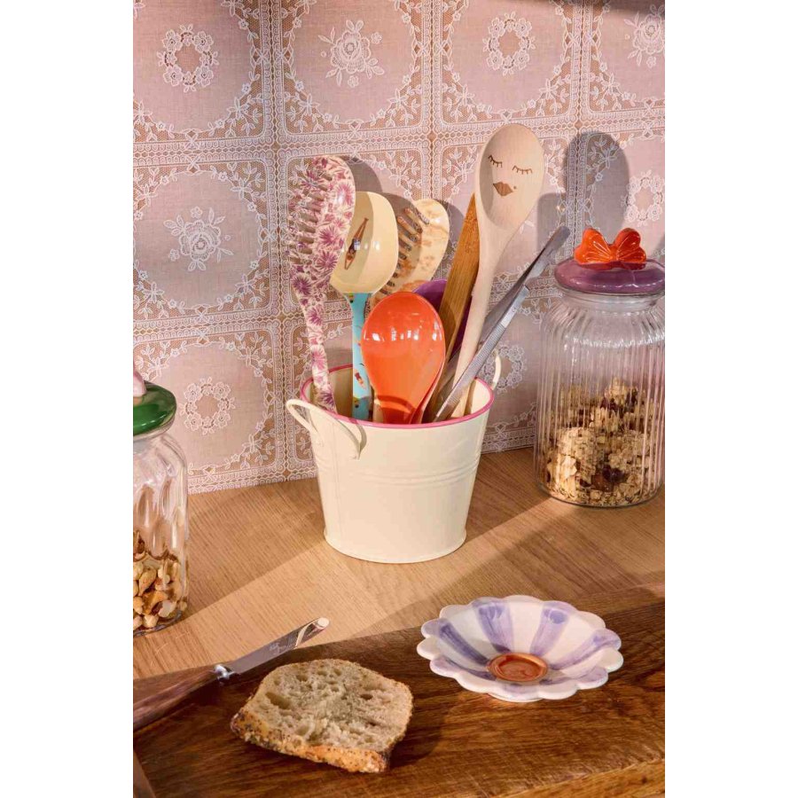 RICE Urtepotte H12 cm, Creme