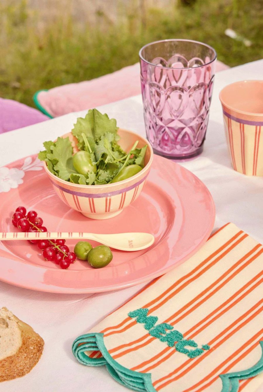 RICE Stofserviet 45x45 cm, Orange