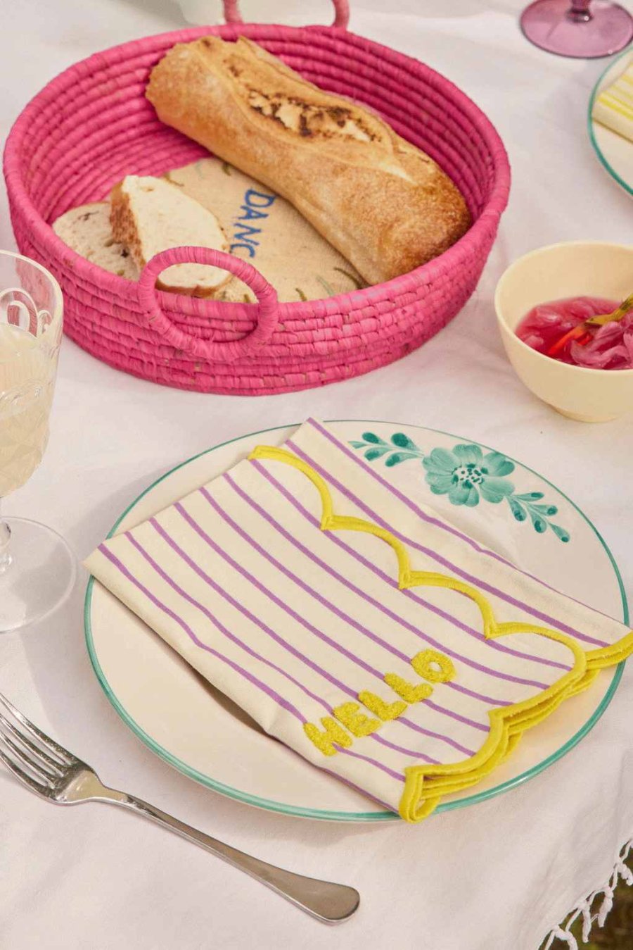 RICE Stofserviet 45x45 cm, Lilla