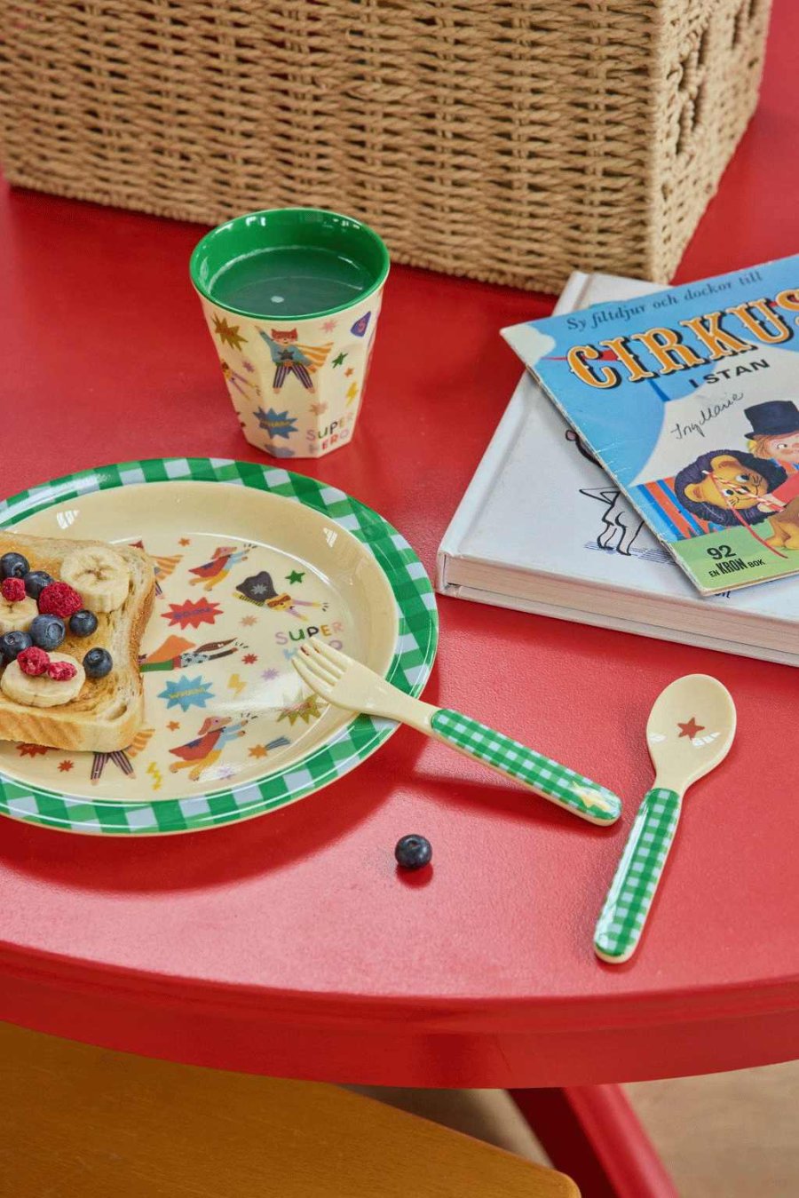 RICE KIDS Hero B�rnebestik 2 Dele, Gr�n