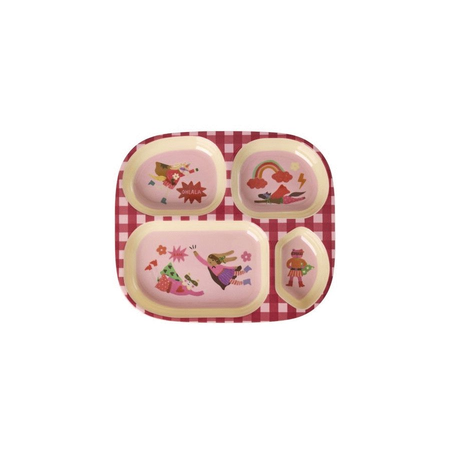 RICE KIDS Hero B�rnetallerken 24,5, Pink