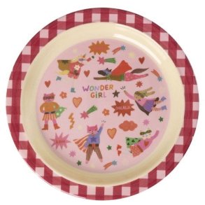 RICE KIDS Hero Tallerken 22 cm, Pink