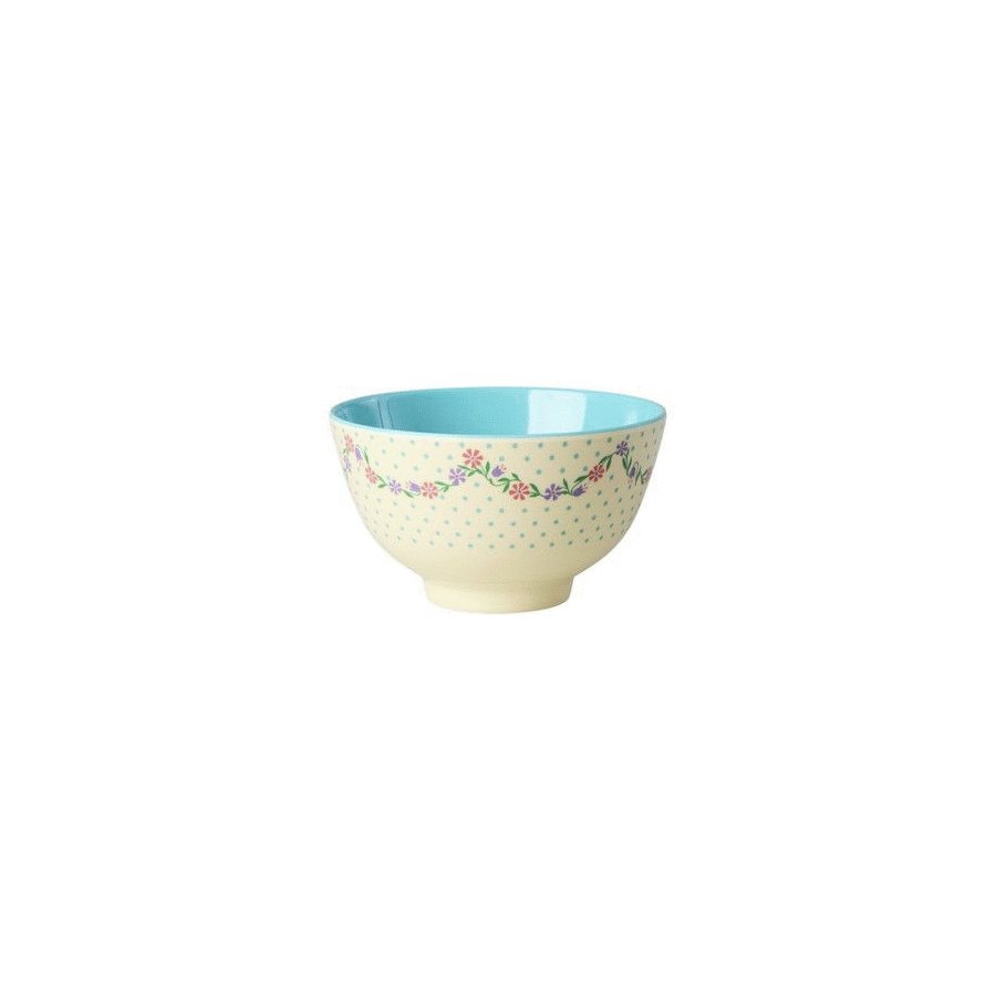 RICE Sk�l �11 cm, Dots and Flowers