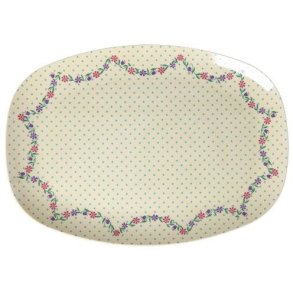 RICE Tallerken 30 cm, Dots and Flowers
