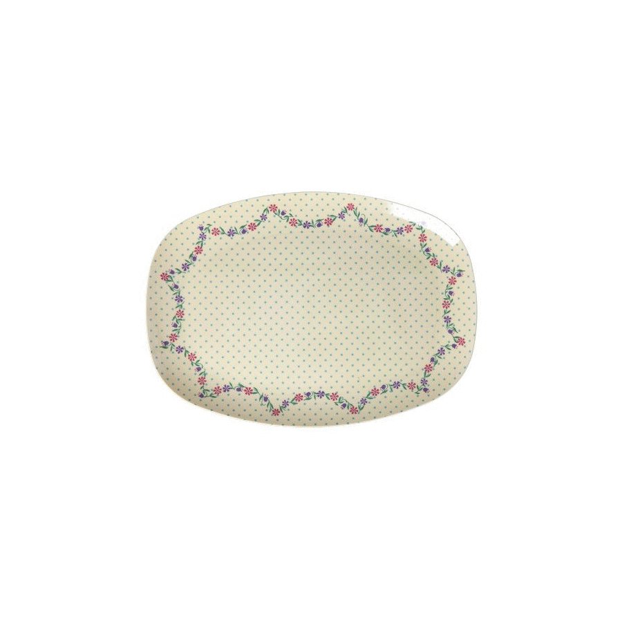 RICE Tallerken 30 cm, Dots and Flowers