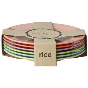 RICE Glory Days Colors Tallerken 6 stk. 20 cm, Multi