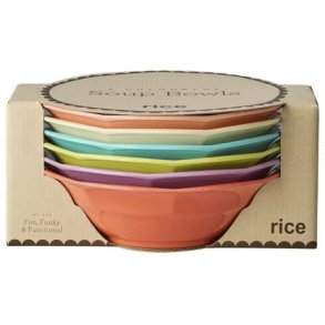 RICE Glory Days Colors Sk�l 6 stk. �18,5 cm, Multi