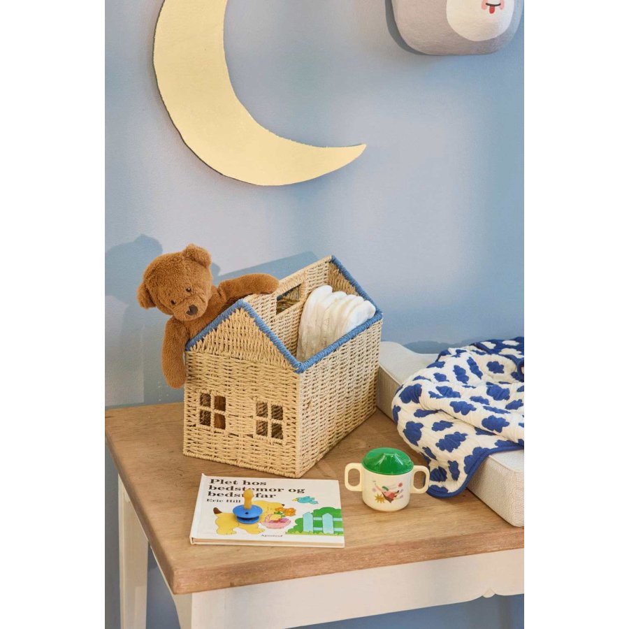RICE KIDS Opbevaringskurv 21x35 cm, Bl�