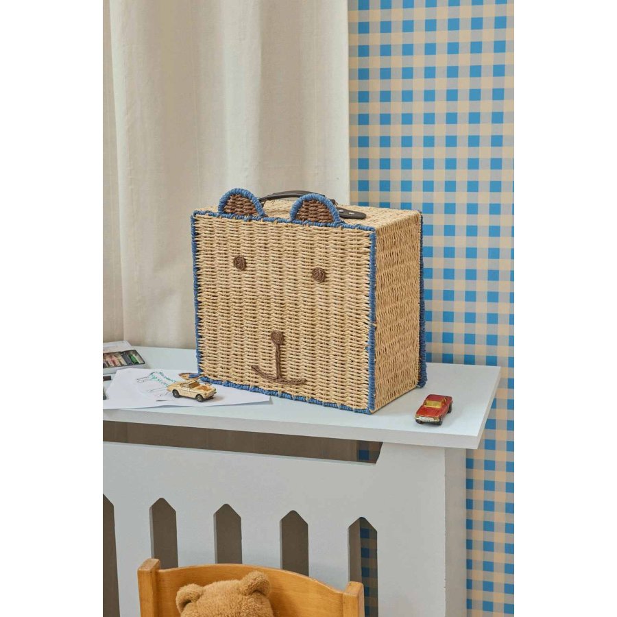 RICE KIDS Koffer B&auml;r 18x34 cm, Blau