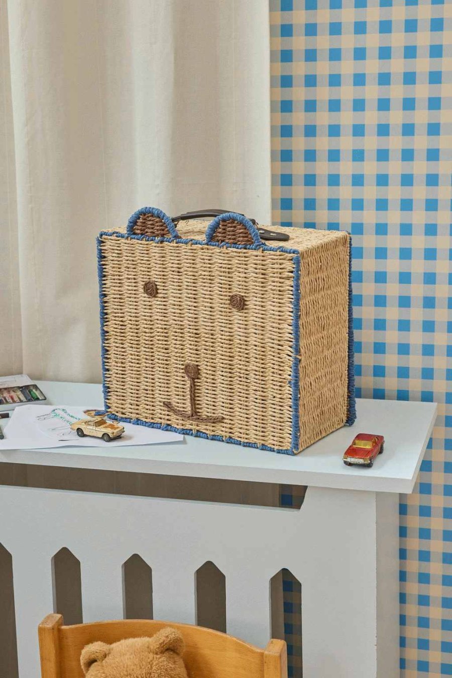 RICE KIDS Koffer B&auml;r 18x34 cm, Blau