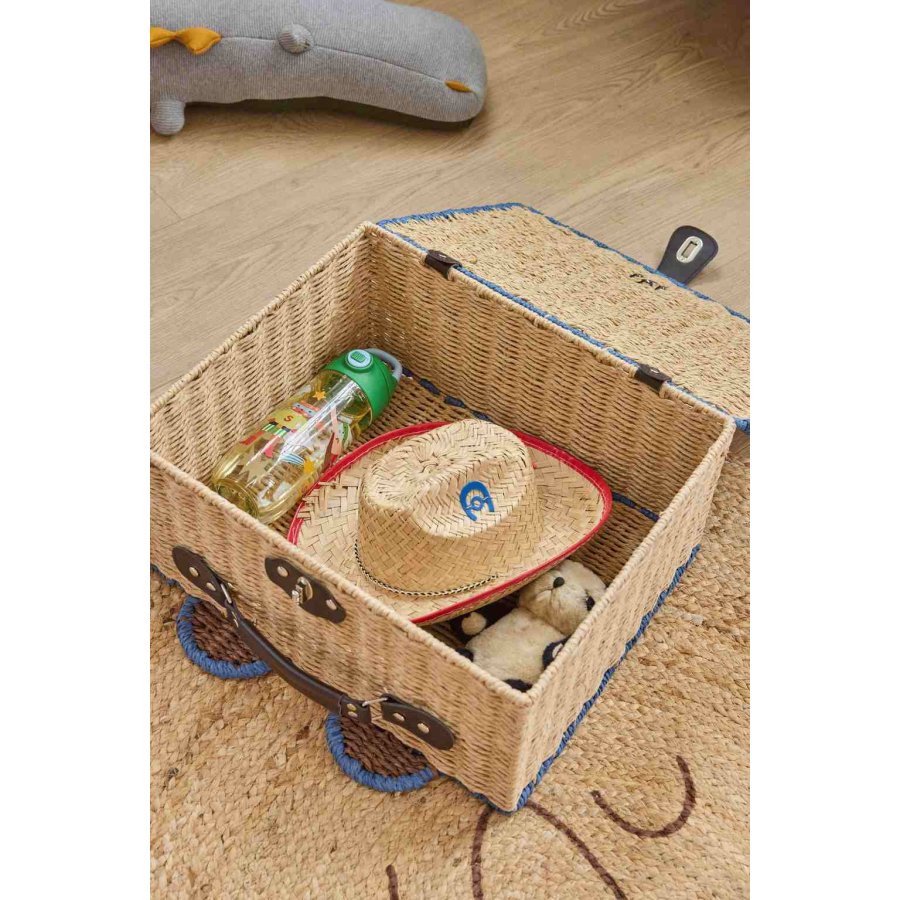 RICE KIDS Koffer B&auml;r 18x34 cm, Blau