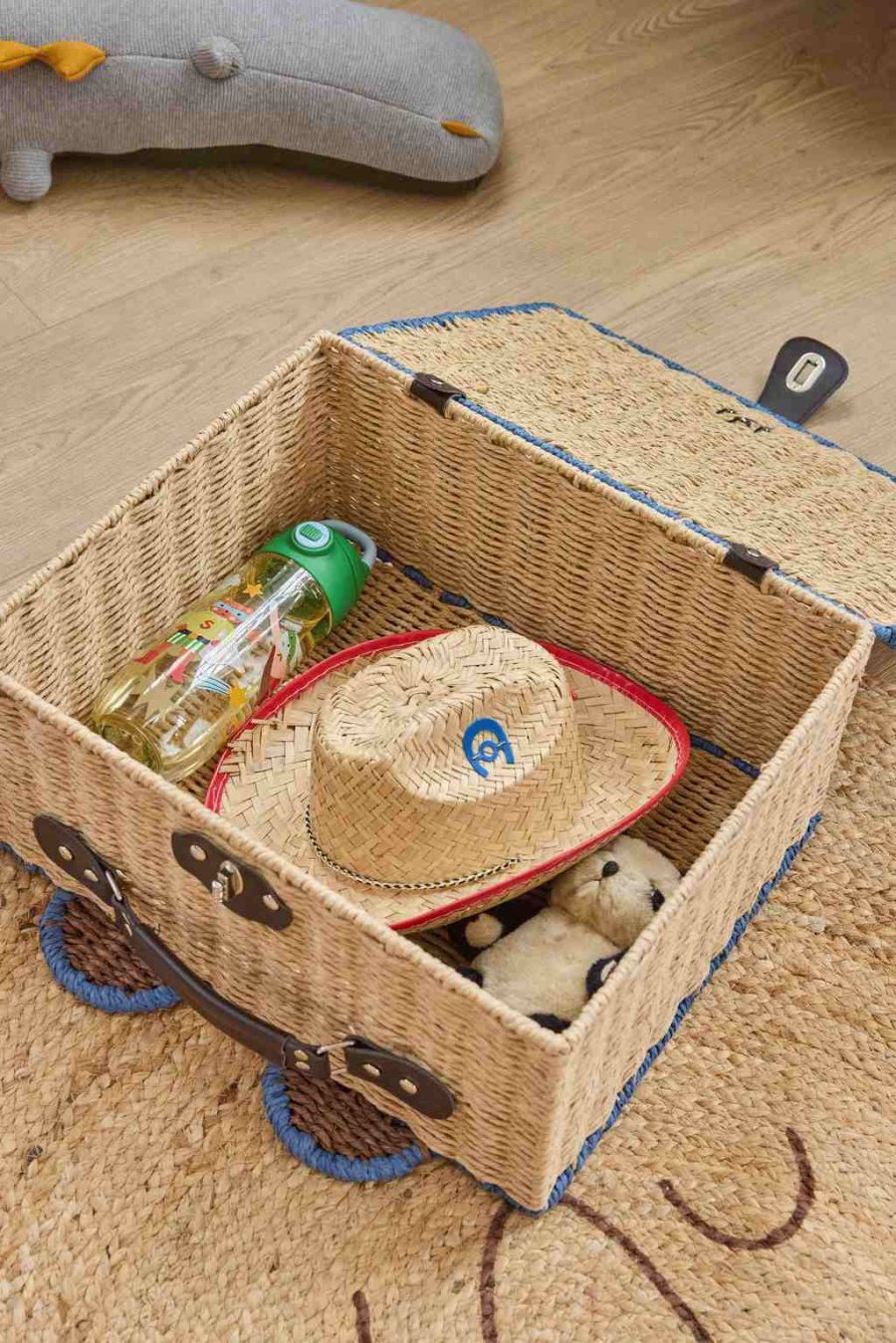 RICE KIDS Koffer B&auml;r 18x34 cm, Blau