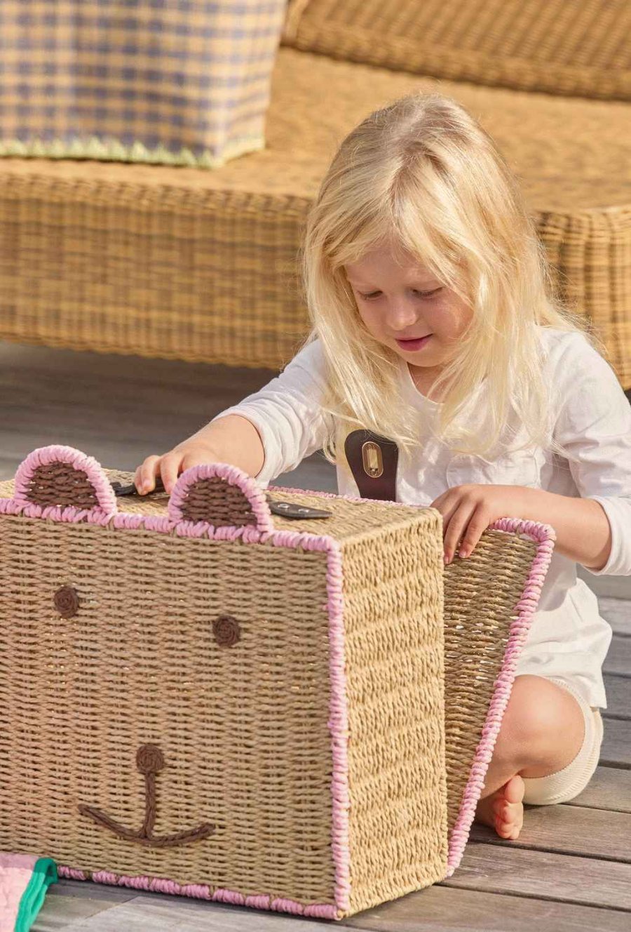 RICE KIDS Koffer B&auml;r 18x34 cm, Pink