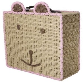 RICE KIDS Koffer B&auml;r 18x34 cm, Pink