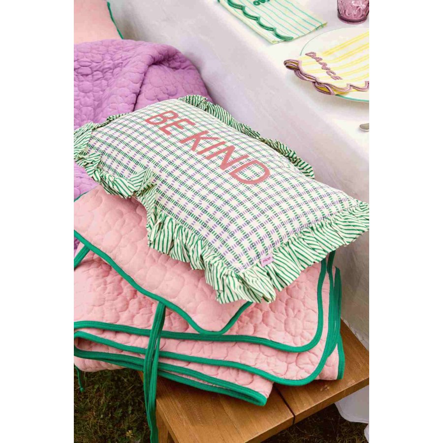 RICE Hynde 40x40 cm, Rosa/Gr�n