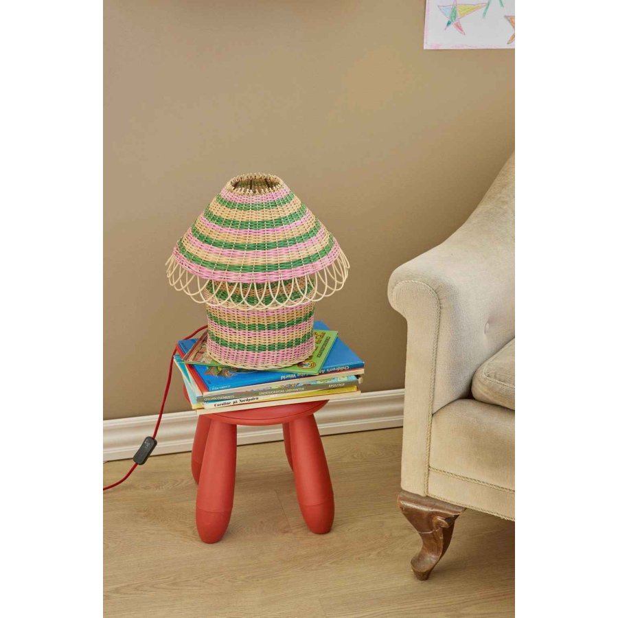 RICE Bordlampe H41 cm, Pink