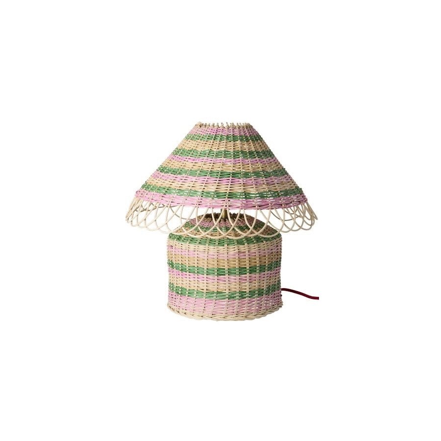 RICE Bordlampe H41 cm, Pink