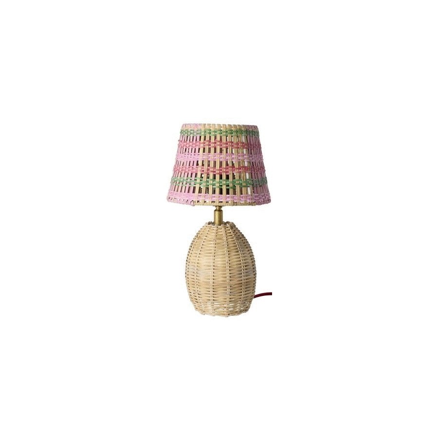 RICE Bordlampe H17,5 cm, Pink