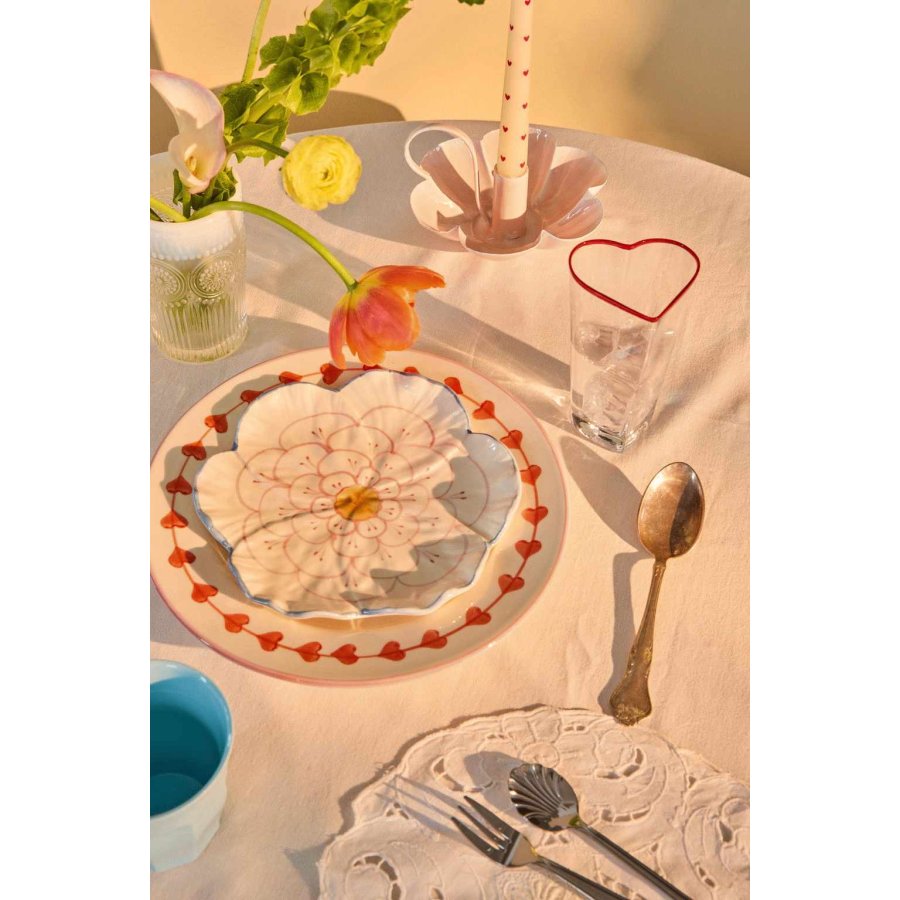 RICE Glas Herz 25 cl, Rot