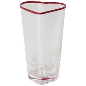 RICE Glas Herz 25 cl, Rot