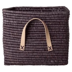 RICE Korb H25 cm, Schokoladenbraun