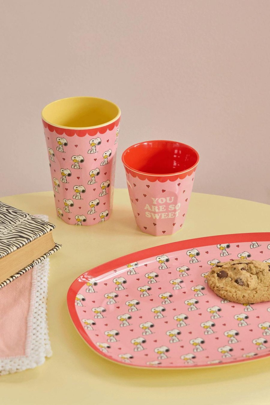 RICE Snoopy Tasse 40 cl, Pink