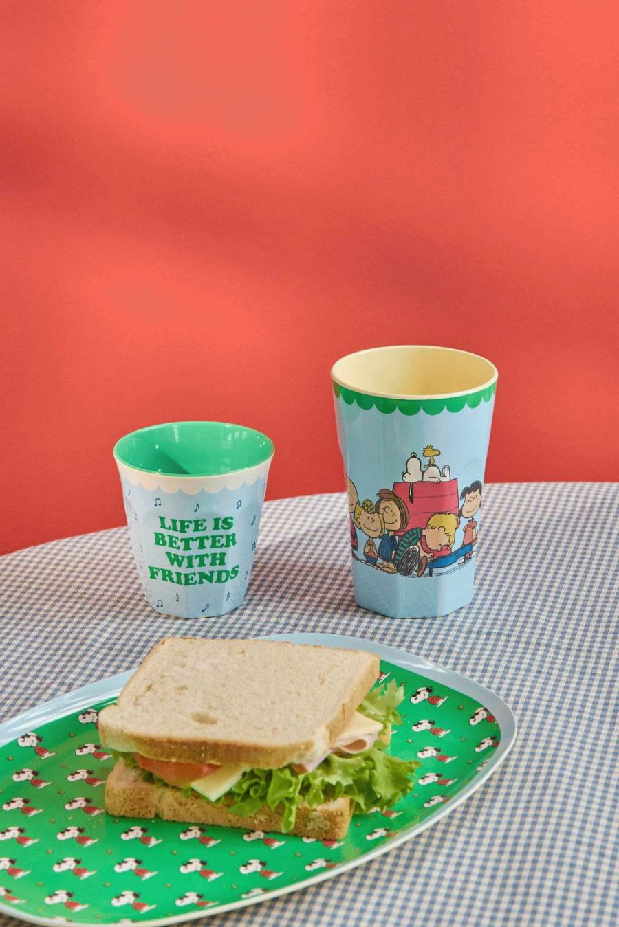 RICE Snoopy Tasse 25 cl, Soft Blue