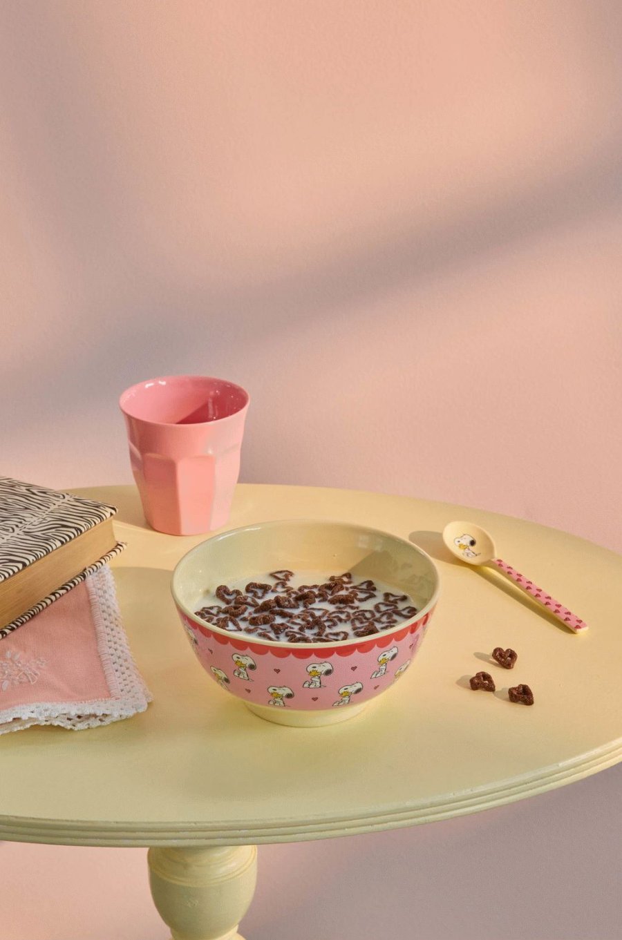 RICE Snoopy Schale �15 cm, Pink