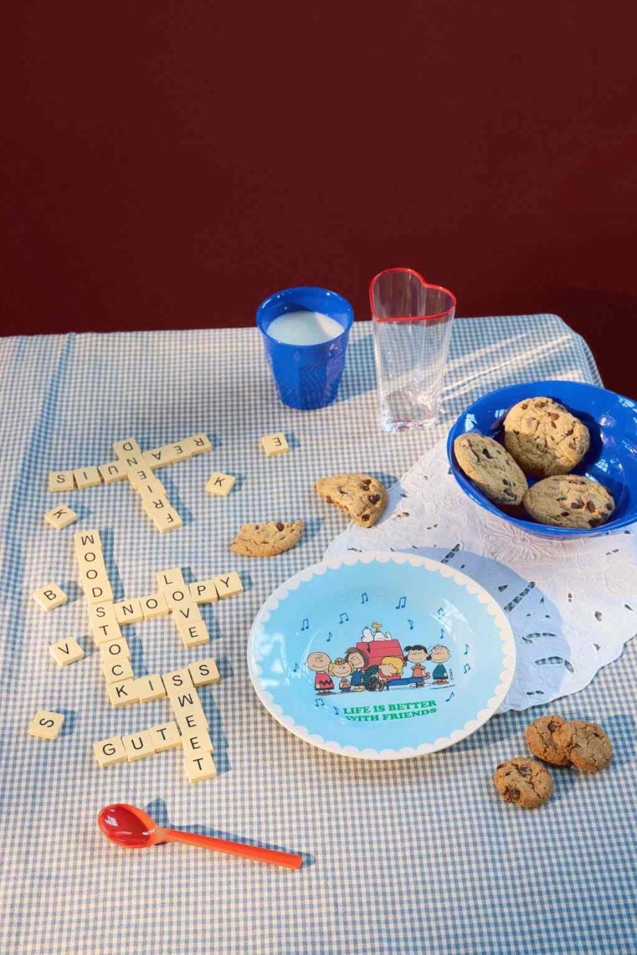 RICE Snoopy Teller 20 cm, Soft Blue