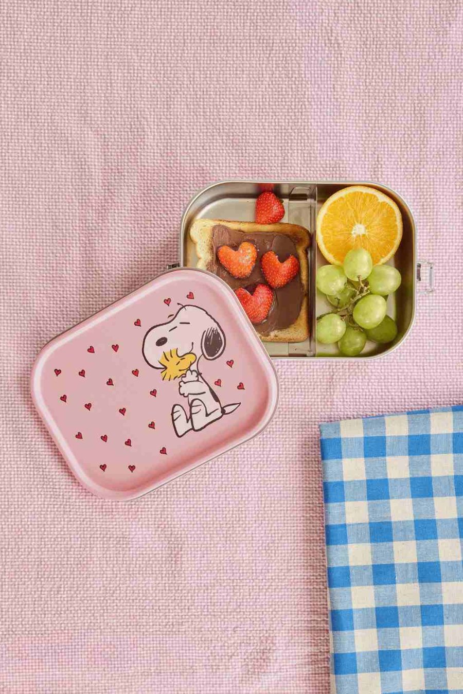 RICE KIDS Snoopy Brotdose 1,4 L, Pink